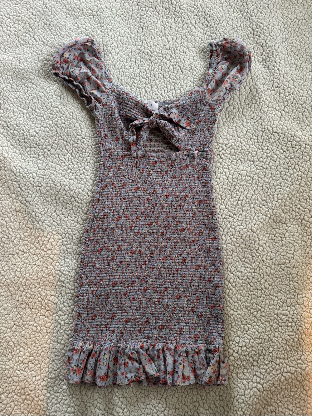 Mable Floral Smocked Dress with Ruffle Hem